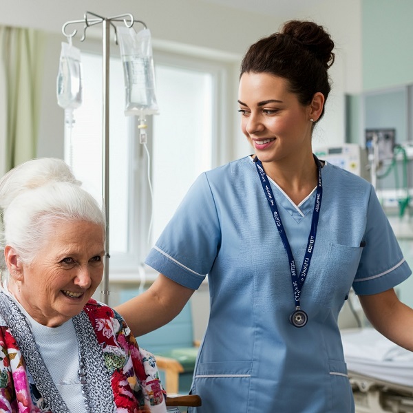 healthcare worker with patient